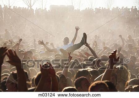 Picture - Utah, USA, Spanish Fork, Crowd at festival. Fotosearch
