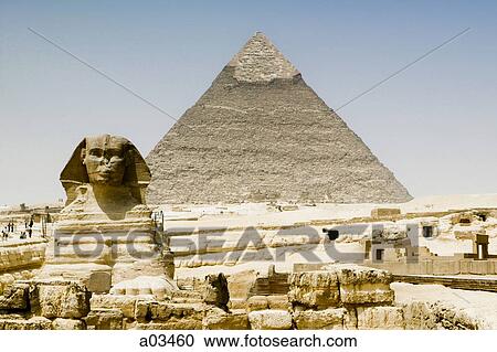 View of the Sphinx in front of a pyramid, Egypt View Large Photo Image Stock Image - View of the Sphinx in front of a pyramid, Egypt. Fotosearch