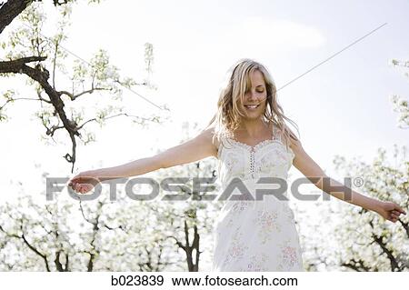 woman in a white dress View Large Photo Image Stock Photo - woman in a white dress. Fotosearch