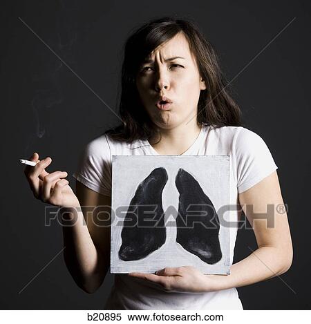 Stock Photography - Woman smoker. Fotosearch