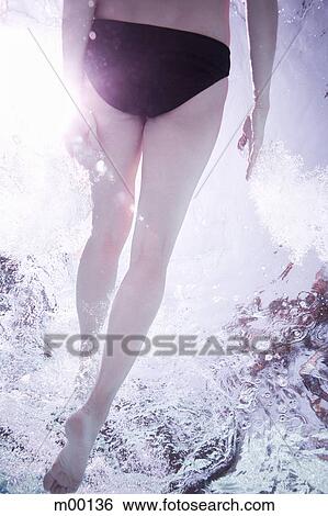 woman swimming underwater in a pool View Large Photo Image Stock Photograph - woman swimming underwater in a pool. Fotosearch