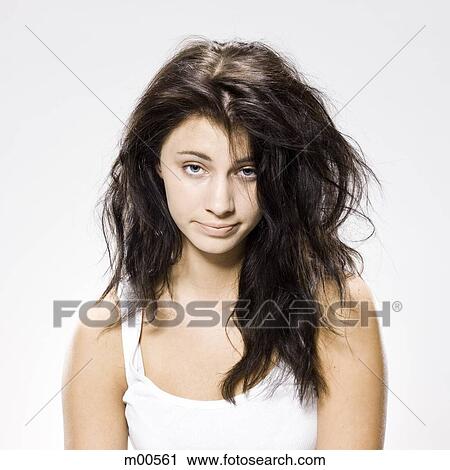 Stock Image - woman who just woke up. Fotosearch