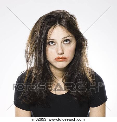 Stock Image - woman with a bad makeover. Fotosearch