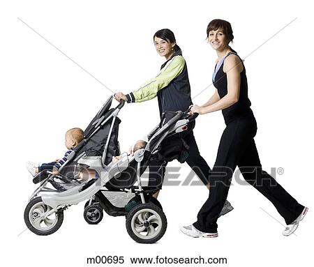 Stock Photography - young mothers holding their babies. Fotosearch