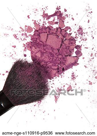 Blush with make-up brush View Large Photo Image Stock Photograph - Blush with make-up brush. Fotosearch