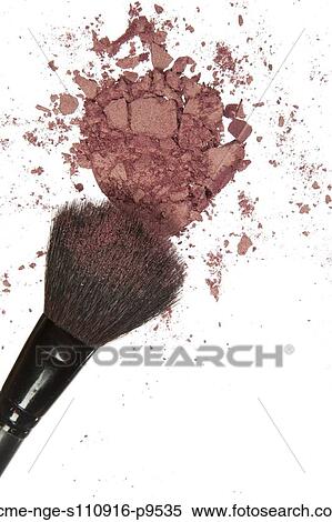 Blush with make-up brush View Large Photo Image Stock Photography - Blush with make-up brush. Fotosearch