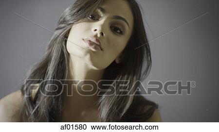 Close up portrait of serious woman View Large Photo Image Stock Image - Close up portrait of serious woman. Fotosearch