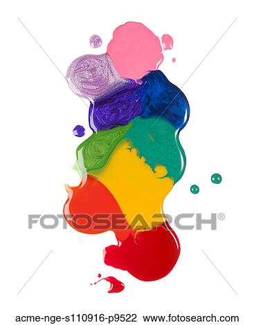 Colorful paint patches on white background View Large Photo Image Stock Image - Colorful paint patches on white background. Fotosearch
