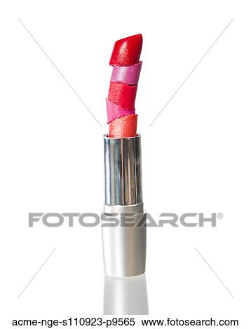 Five different coloured lipsticks stacked View Large Photo Image Stock Photography - Five different coloured lipsticks stacked. Fotosearch