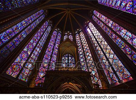 France, Paris, La Sainte-Chapelle interior View Large Photo Image Stock Photography - France, Paris, La Sainte-Chapelle interior. Fotosearch