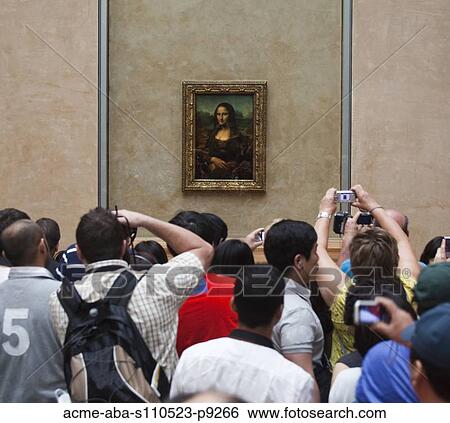 Frankreich Paris Touristen Fotografieren Mona Lisa Gemalde Stock Fotograf Acme Aba S P9266 Fotosearch