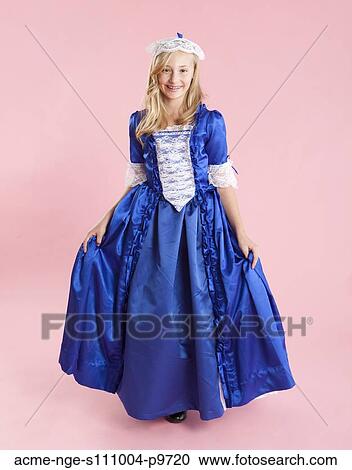 Portrait of girl (10-11) in colonial princess dress for Halloween View Large Photo Image Stock Image - Portrait of girl (10-11) in colonial princess dress for Halloween. Fotosearch