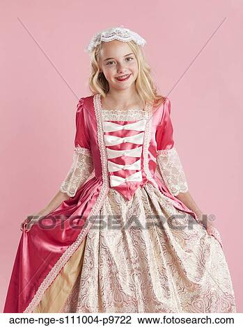 Portrait of girl (10-11) in colonial princess dress for Halloween View Large Photo Image Stock Image - Portrait of girl (10-11) in colonial princess dress for Halloween. Fotosearch