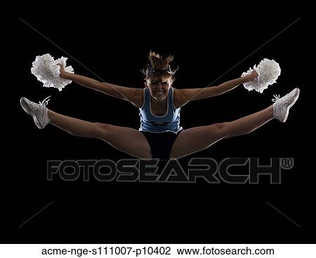 Portrait of teenage cheerleader girl (16-17) with legs apart View Large Photo Image Stock Image - Portrait of teenage cheerleader girl (16-17) with legs apart. Fotosearch