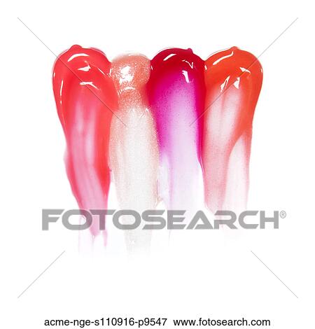 Smudged lip gloss on white background View Large Photo Image Stock Photo - Smudged lip gloss on white background. Fotosearch