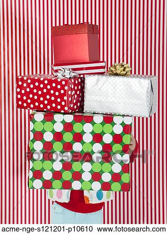 Stack of Christmas gifts View Large Photo Image Stock Image - Stack of Christmas gifts. Fotosearch