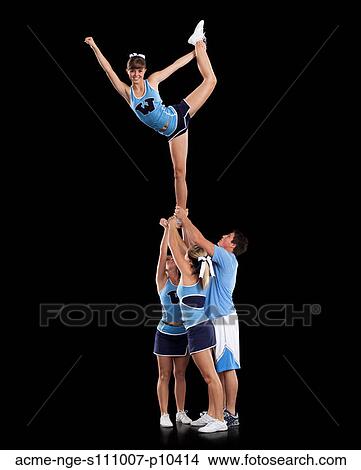 Teenage cheerleader (16-17) group and teenage sportsman (16-17) View Large Photo Image Picture - Teenage cheerleader (16-17) group and teenage sportsman (16-17) . Fotosearch