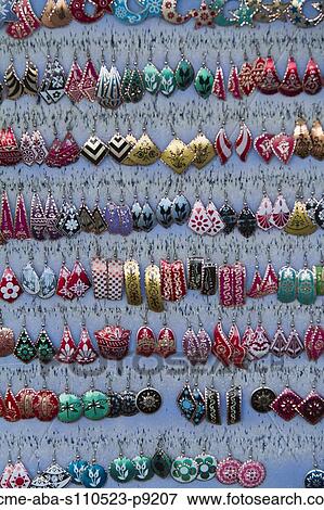 Turkey, Grand Baazar, Close up of colorful earrings View Large Photo Image Stock Photo - Turkey, Grand Baazar, Close up of colorful earrings. Fotosearch