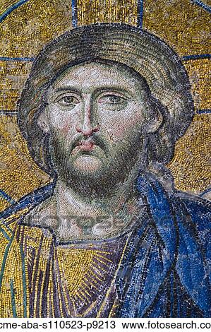 Turkey, Hagia Sophia Mosque, Close up of mosaic depicting Jesus Christ View Large Photo Image Stock Image - Turkey, Hagia Sophia Mosque, Close up of mosaic depicting Jesus Christ. Fotosearch