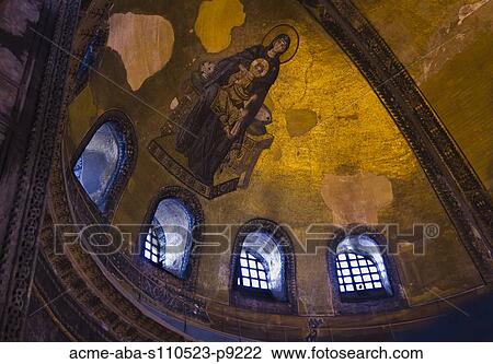 Turkey, Hagia Sophia Mosque, Dome interior View Large Photo Image Stock Image - Turkey, Hagia Sophia Mosque, Dome interior. Fotosearch