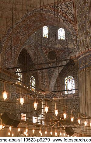 Turkey, Istanbul, Blue Mosque interior View Large Photo Image Stock Photo - Turkey, Istanbul, Blue Mosque interior. Fotosearch