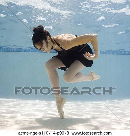 USA, Utah, Orem, Female ballet dancer under water View Large Photo Image Stock Photo - USA, Utah, Orem, Female ballet dancer under water. Fotosearch