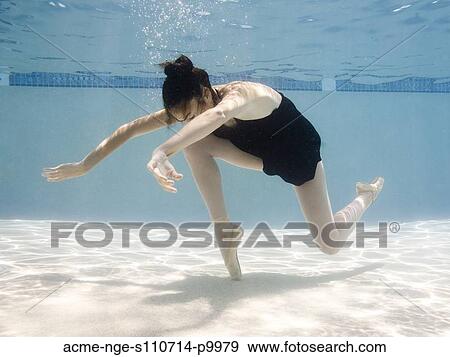 USA, Utah, Orem, Female ballet dancer under water View Large Photo Image Stock Photo - USA, Utah, Orem, Female ballet dancer under water. Fotosearch