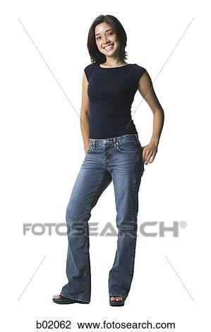 Portrait of a young woman smiling View Large Photo Image Stock Image - Portrait of a young woman smiling. Fotosearch