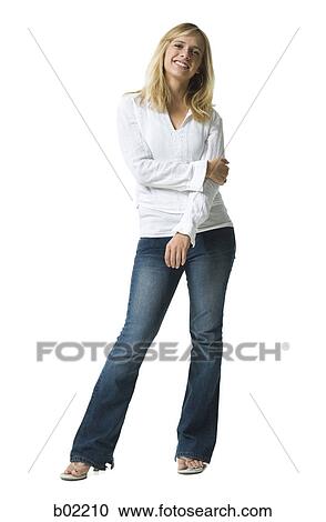 Portrait of a young woman smiling View Large Photo Image Stock Image - Portrait of a young woman smiling. Fotosearch