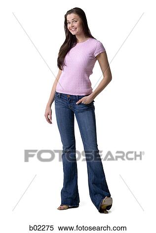 Young woman standing, facing camera View Large Photo Image Stock Photography - Young woman standing, facing camera. Fotosearch