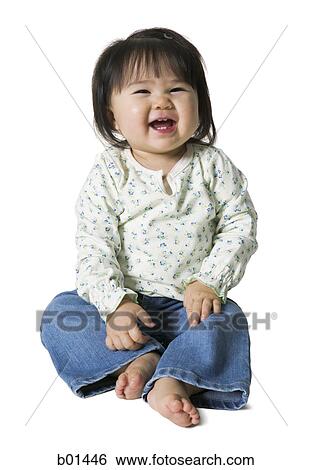 Stock Photograph - Portrait of a baby girl. Fotosearch
