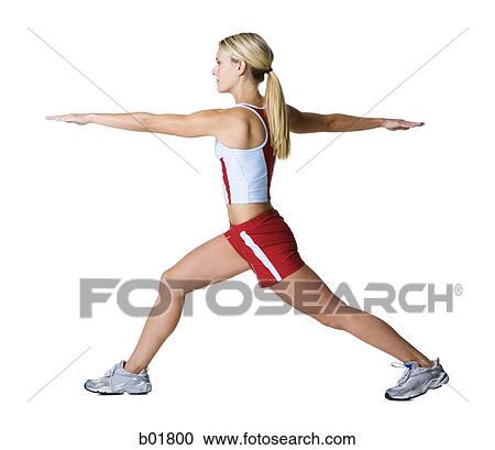 Profile of a young woman exercising View Large Photo Image Stock Image - Profile of a young woman exercising. Fotosearch