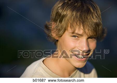 Portrait of a boy smiling View Large Photo Image Stock Photo - Portrait of a boy smiling. Fotosearch