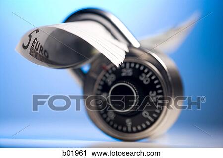 Close-up of a combination lock and a euro bill View Large Photo Image Stock Image - Close-up of a combination lock and a euro bill. Fotosearch