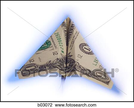 Close-up of a paper airplane made from a US dollar bill flying View Large Photo Image Stock Image - Close-up of a paper airplane made from a US dollar bill flying. Fotosearch