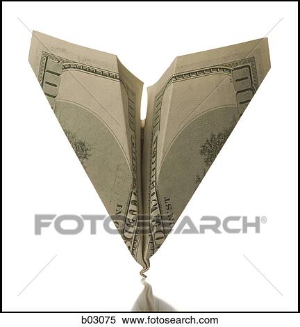 Close-up of a paper airplane made from one hundred dollar bill with damaged nose View Large Photo Image Stock Photography - Close-up of a paper airplane made from one hundred dollar bill with damaged nose. Fotosearch