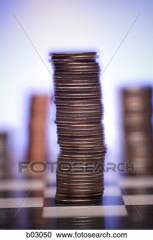 Close-up of a stack of coins View Large Photo Image Stock Image - Close-up of a stack of coins. Fotosearch