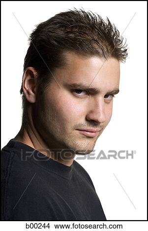 Picture - Portrait of a young man smiling. Fotosearch