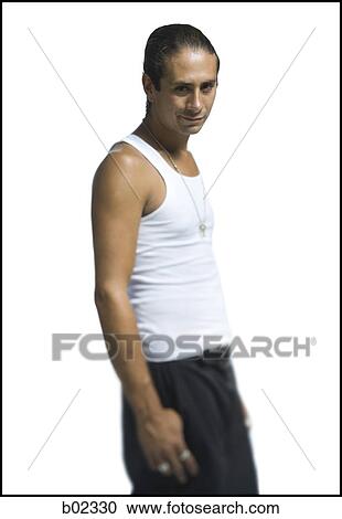 Stock Image - Portrait of a young man smiling. Fotosearch