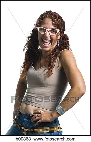 Portrait of an adult woman laughing View Large Photo Image Stock Photo - Portrait of an adult woman laughing. Fotosearch