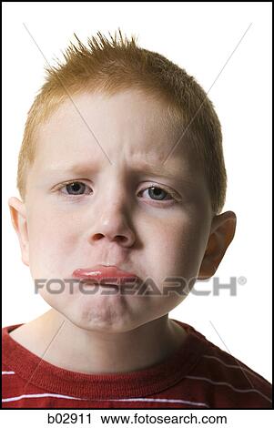 Portrait of a boy pouting View Large Photo Image Stock Image - Portrait of a boy pouting. Fotosearch