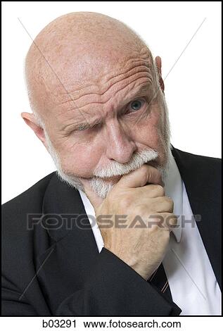 Portrait of a businessman with his hand on his chin View Large Photo Image Stock Image - Portrait of a businessman with his hand on his chin. Fotosearch
