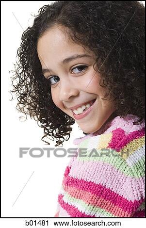 Portrait of a girl smiling View Large Photo Image Stock Image - Portrait of a girl smiling. Fotosearch