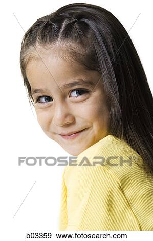 Portrait of a girl smiling View Large Photo Image Stock Photo - Portrait of a girl smiling. Fotosearch