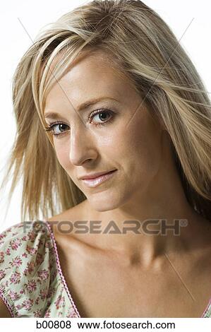 Stock Photo - Portrait of a young woman. Fotosearch