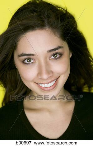 Portrait of a young woman. View Large Photo Image Stock Photo - Portrait of a young woman.. Fotosearch