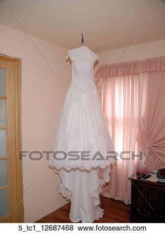 Bridal, Bride, Groom, Romantic, Gown, Hanging, Still Life View Large Photo Image Stock Photo - Bridal, Bride, Groom, Romantic, Gown, Hanging, Still Life. Fotosearch
