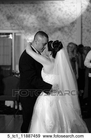 Bridal, Bride, Groom, Romantic, Wedding, Dancing, B/W View Large Photo Image Stock Photo - Bridal, Bride, Groom, Romantic, Wedding, Dancing, B/W. Fotosearch