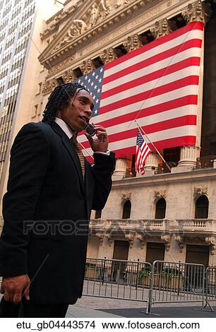 Business, Outside, African American, Cell Phone, Cellular View Large Photo Image Picture - Business, Outside, African American, Cell Phone, Cellular. Fotosearch