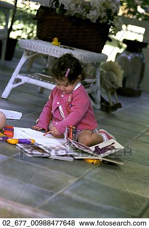 Child, Playing, Outside, Spring, Pensive View Large Photo Image Stock Photo - Child, Playing, Outside, Spring, Pensive. Fotosearch